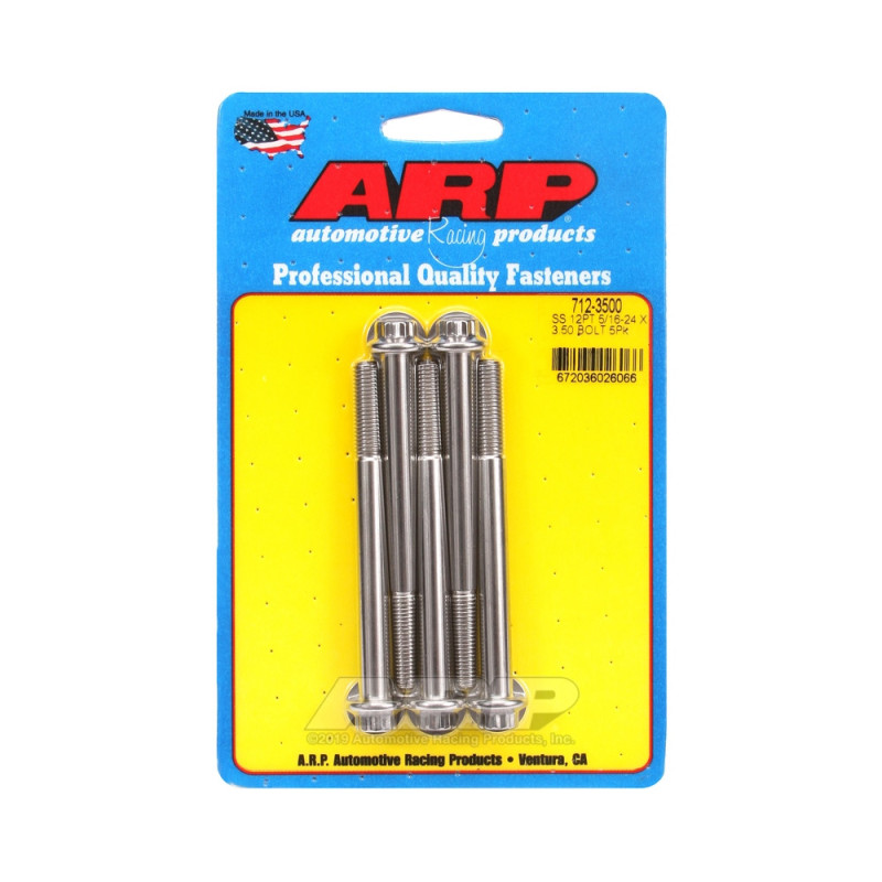 Set de șuruburi și piulițe universale ARP 5/16-24 – Oțel inoxidabil, 12 bucăți x 5 - ARP-712-3500 - 712-3500 - 3666618197470